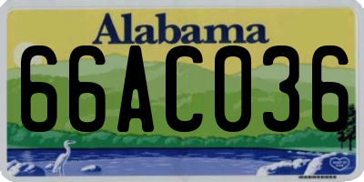 AL license plate 66AC036