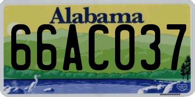 AL license plate 66AC037