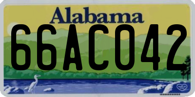 AL license plate 66AC042