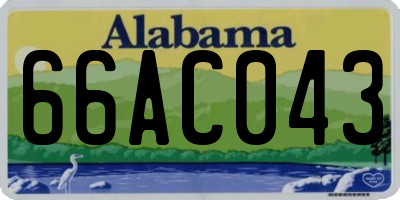 AL license plate 66AC043