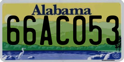 AL license plate 66AC053