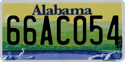 AL license plate 66AC054