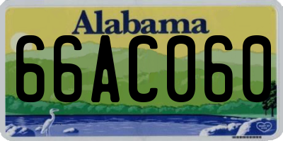 AL license plate 66AC060