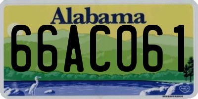 AL license plate 66AC061
