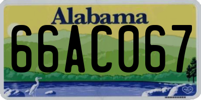 AL license plate 66AC067