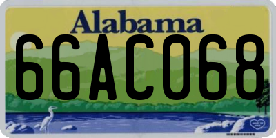 AL license plate 66AC068