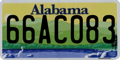 AL license plate 66AC083