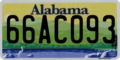 AL license plate 66AC093