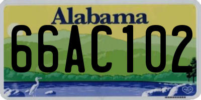 AL license plate 66AC102