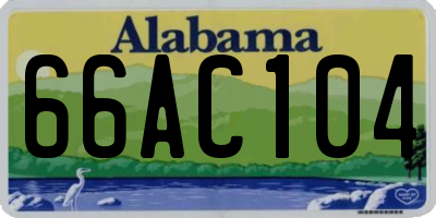 AL license plate 66AC104