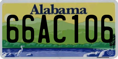 AL license plate 66AC106