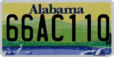 AL license plate 66AC110