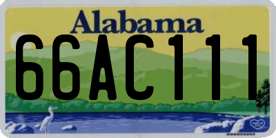 AL license plate 66AC111
