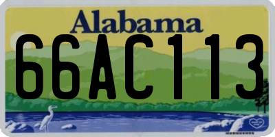 AL license plate 66AC113