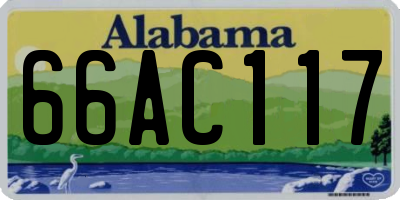 AL license plate 66AC117