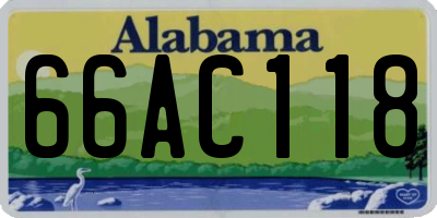 AL license plate 66AC118