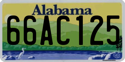 AL license plate 66AC125