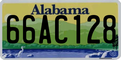 AL license plate 66AC128