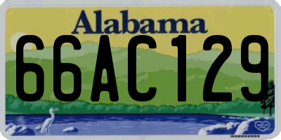 AL license plate 66AC129
