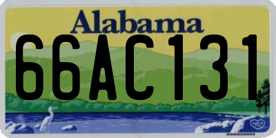AL license plate 66AC131
