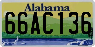 AL license plate 66AC136