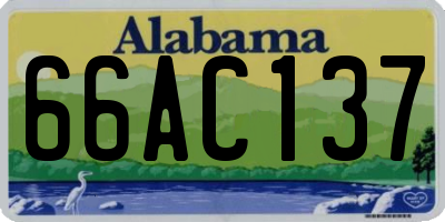 AL license plate 66AC137