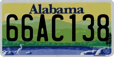 AL license plate 66AC138