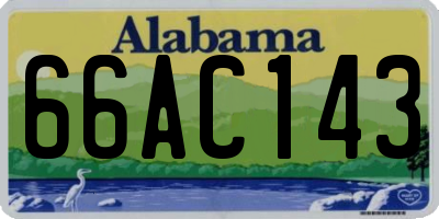 AL license plate 66AC143