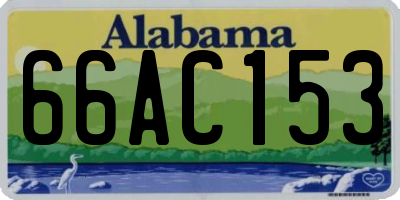 AL license plate 66AC153