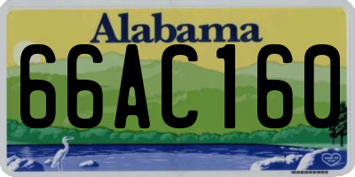 AL license plate 66AC160