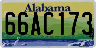 AL license plate 66AC173