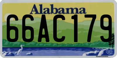 AL license plate 66AC179