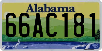 AL license plate 66AC181