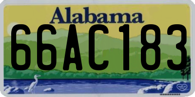 AL license plate 66AC183