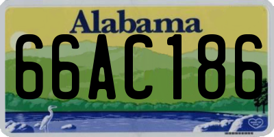 AL license plate 66AC186