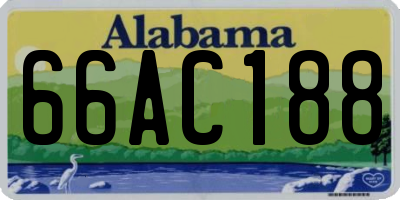 AL license plate 66AC188