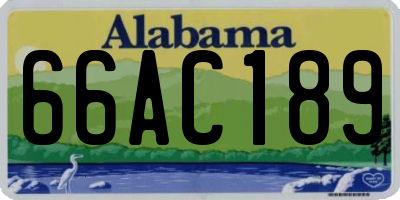 AL license plate 66AC189