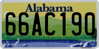 AL license plate 66AC190