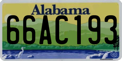 AL license plate 66AC193