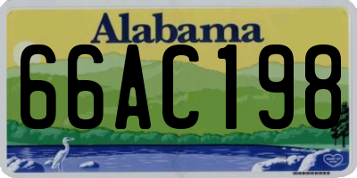 AL license plate 66AC198