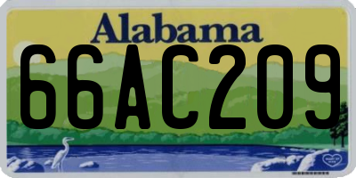 AL license plate 66AC209