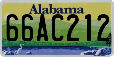 AL license plate 66AC212