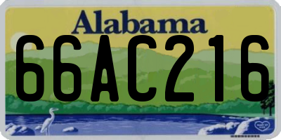 AL license plate 66AC216