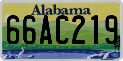 AL license plate 66AC219