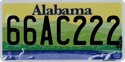 AL license plate 66AC222
