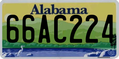 AL license plate 66AC224