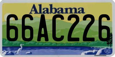 AL license plate 66AC226