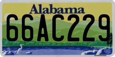 AL license plate 66AC229