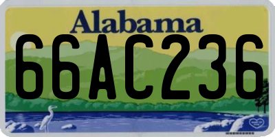 AL license plate 66AC236