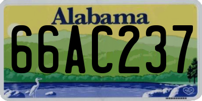 AL license plate 66AC237